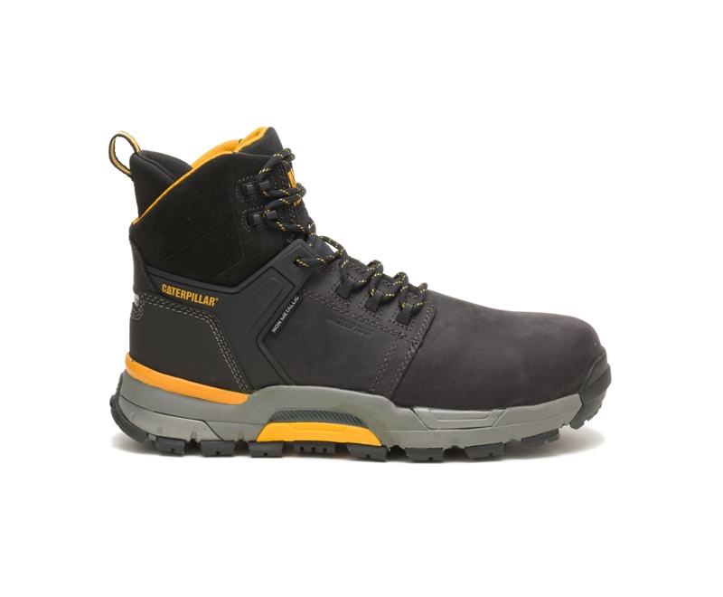 Caterpillar CAT EDGE Waterdichte Nano Neus Werklaarzen Heren Zwart | REUGN-3986