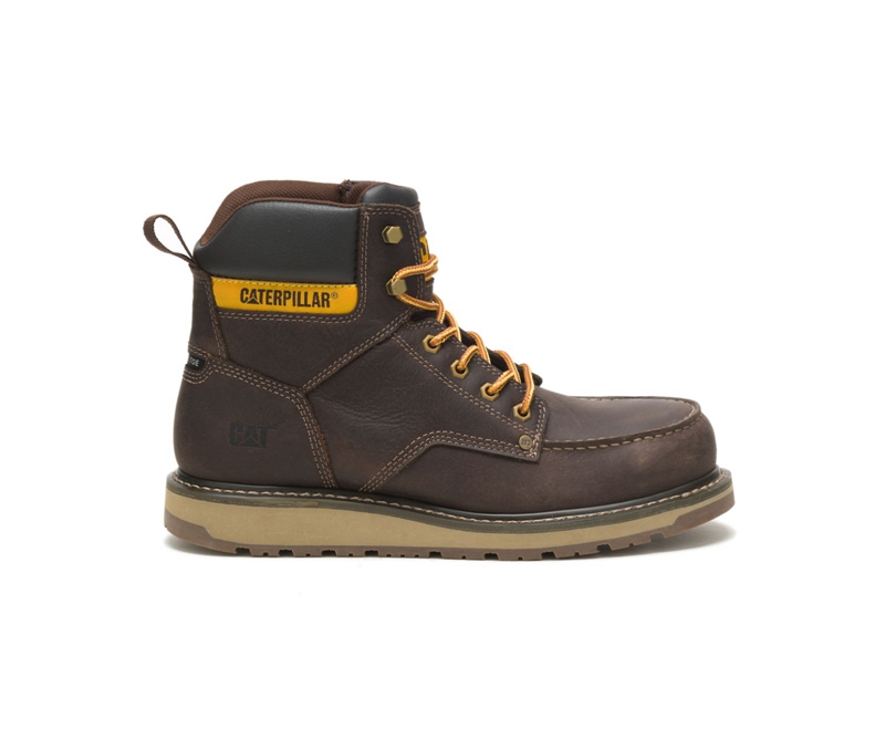 Caterpillar Calibrate Steel Neus Werklaarzen Heren Bruin | WQGDX-5180