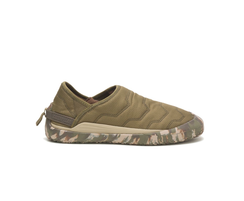 Caterpillar Crossover Slip Ons Dames Donkerolijfgroen | FYERO-7013