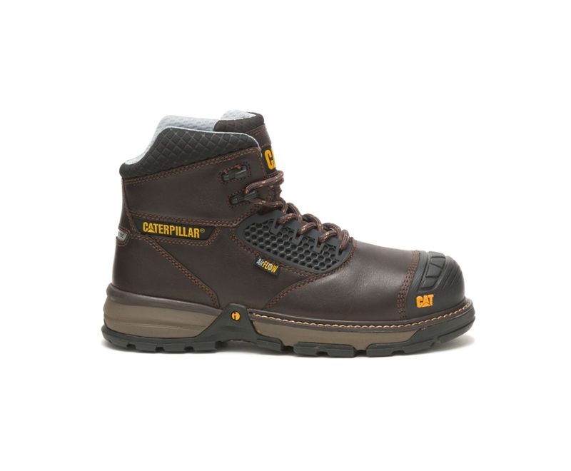 Caterpillar Excavator Superlite Cool Carbon Composite Neus Werklaarzen Heren Donkerbruin | BZEJG-0713