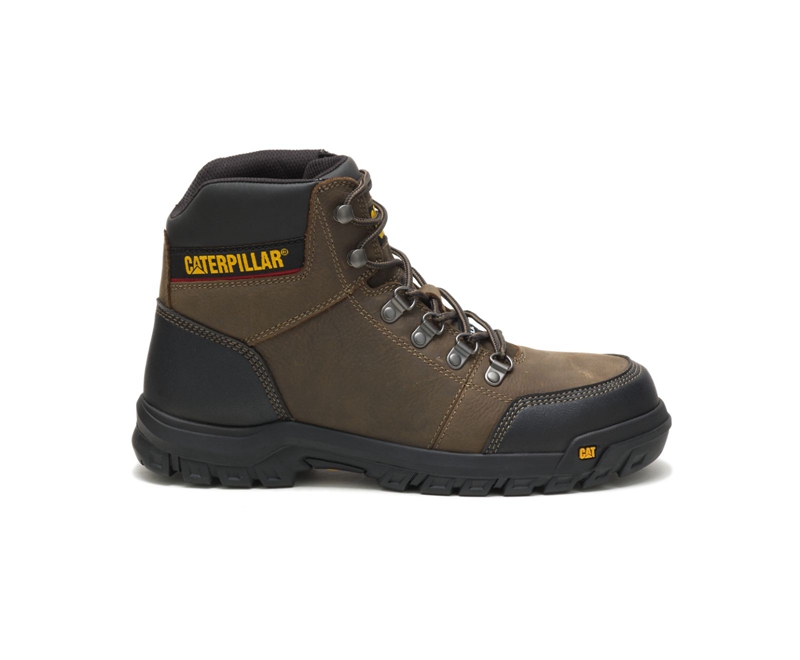 Caterpillar Outline Steel Neus Werklaarzen Heren Donkergrijs | GTLSC-5143