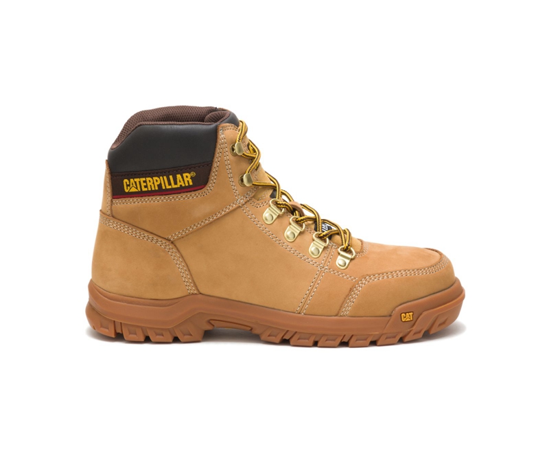 Caterpillar Outline Steel Neus Werklaarzen Heren Oranje | YOZSU-0348
