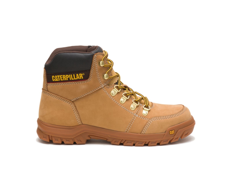 Caterpillar Outline Werklaarzen Heren Oranje | XJYAB-2810