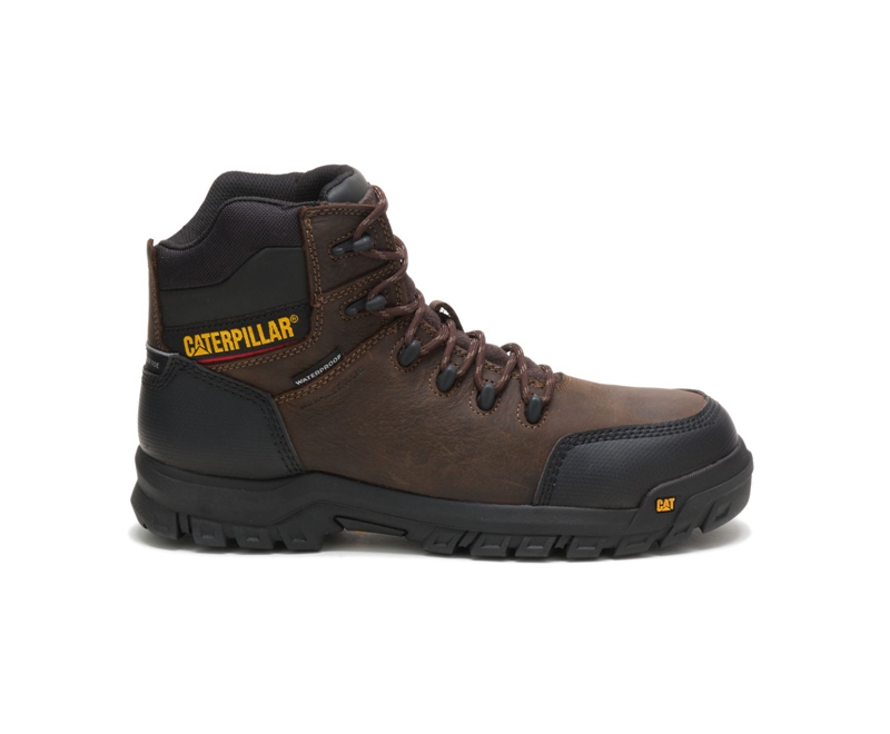 Caterpillar Resorption Waterdichte Composite Neus Werklaarzen Heren Bruin | RPOXM-3017