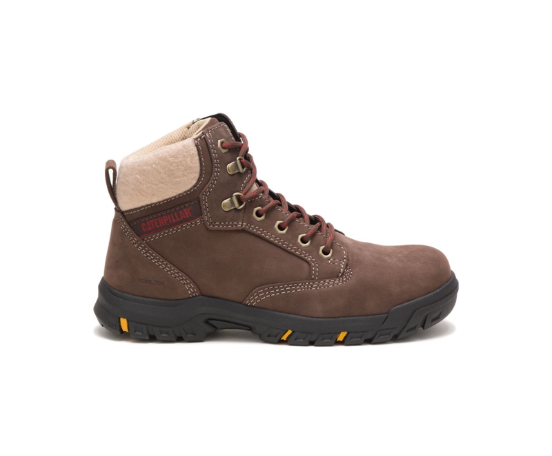 Caterpillar Tess Steel Neus Werklaarzen Dames Chocola | FARTX-0574