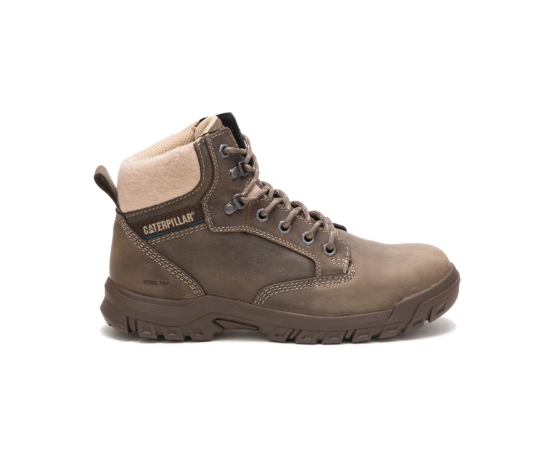 Caterpillar Tess Steel Neus Werklaarzen Dames Donkergrijs | OTCUR-4768