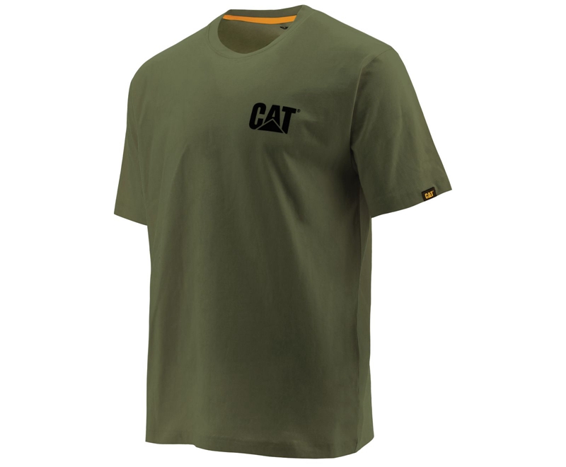 Caterpillar Trademark T-shirts Heren Groen | BVWZG-0846