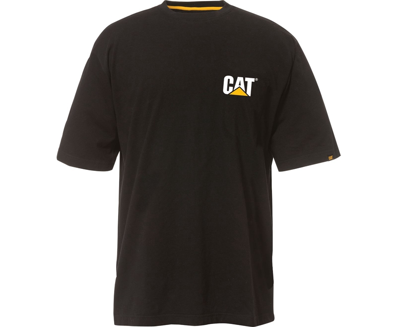 Caterpillar Trademark T-shirts Heren Zwart | XLJZO-1309