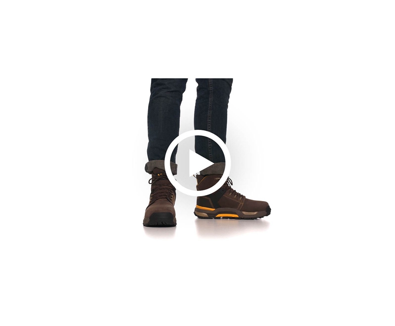 Caterpillar CAT EDGE Waterdichte Nano Neus Vrijetijdslaarzen Heren Koffie | TKHPZ-3268