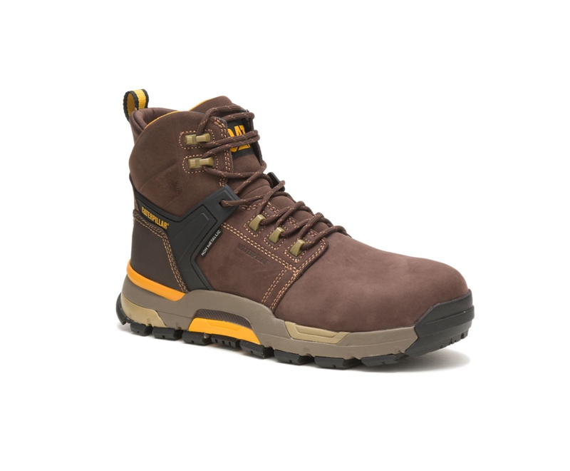 Caterpillar CAT EDGE Waterdichte Nano Neus Vrijetijdslaarzen Heren Koffie | TKHPZ-3268