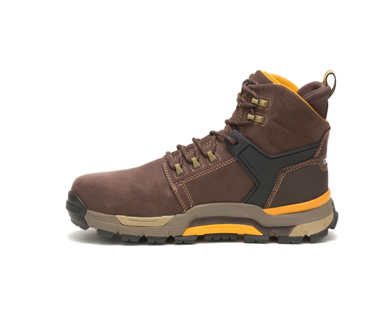 Caterpillar CAT EDGE Waterdichte Nano Neus Vrijetijdslaarzen Heren Koffie | TKHPZ-3268