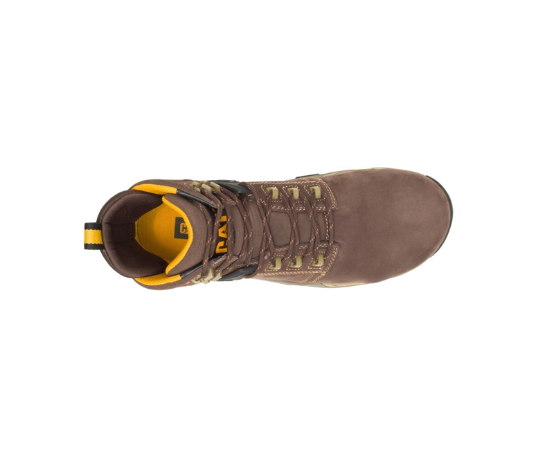 Caterpillar CAT EDGE Waterdichte Nano Neus Vrijetijdslaarzen Heren Koffie | TKHPZ-3268