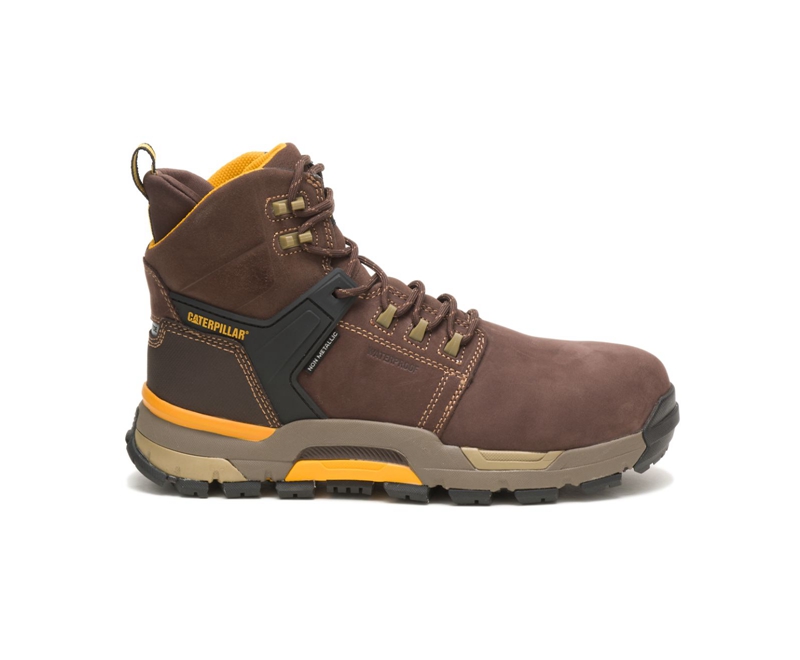 Caterpillar CAT EDGE Waterdichte Nano Neus Vrijetijdslaarzen Heren Koffie | TKHPZ-3268