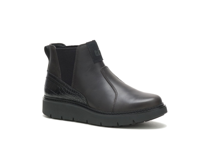 Caterpillar Chariot Laarsjes Dames Zwart | SEHMP-1478