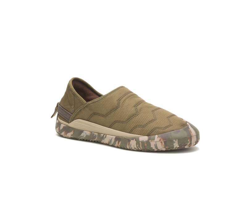 Caterpillar Crossover Slip Ons Dames Donkerolijfgroen | FYERO-7013