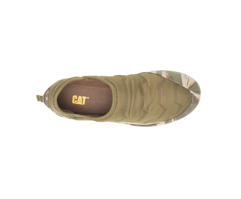 Caterpillar Crossover Slip Ons Dames Donkerolijfgroen | FYERO-7013