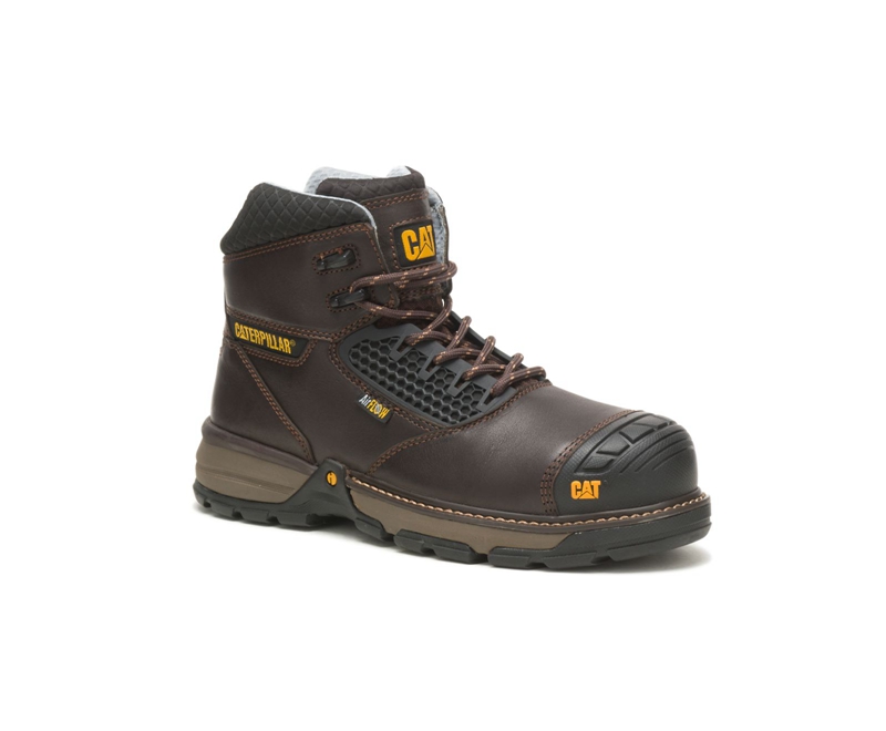 Caterpillar Excavator Superlite Cool Carbon Composite Neus Werklaarzen Heren Donkerbruin | BZEJG-0713