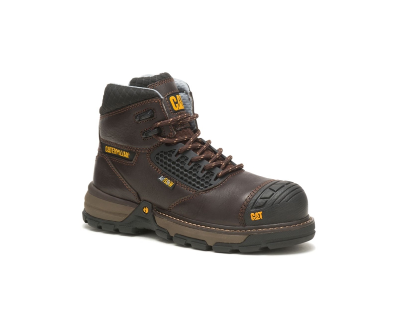 Caterpillar Excavator Superlite Cool Carbon Composite Neus Wandellaarzen Dames Donkerbruin | GJBRS-8236