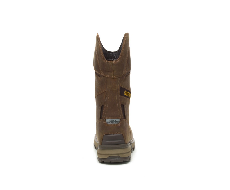 Caterpillar Excavator Superlite Pull-On Waterdichte Carbon Composite Neus Werklaarzen Heren Bruin | ZJEIV-2064