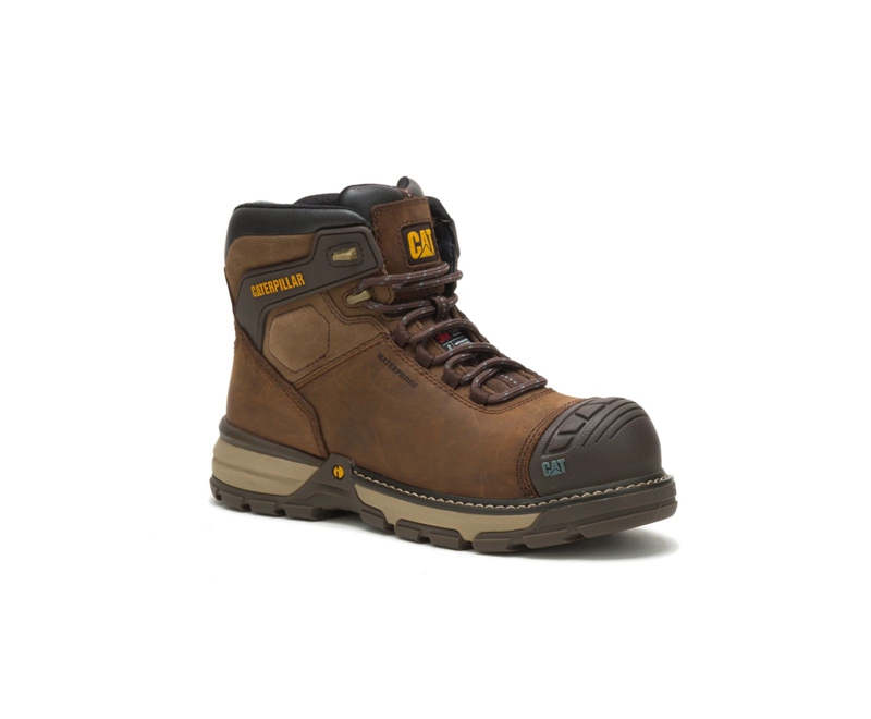 Caterpillar Excavator Superlite Thinsulate™ Carbon Composite Neus Wandellaarzen Dames Donkerbruin | YELMH-0869