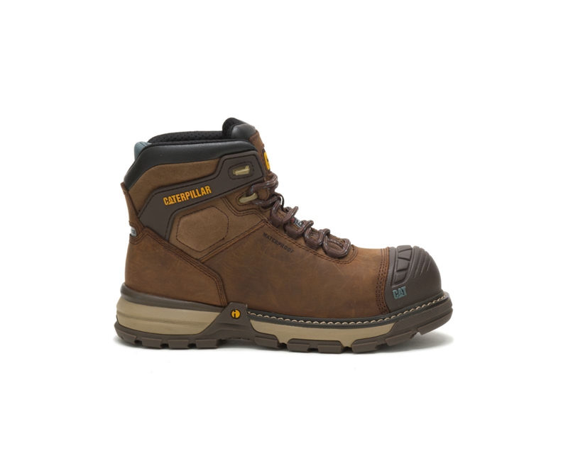 Caterpillar Excavator Superlite Thinsulate™ Carbon Composite Neus Wandellaarzen Dames Donkerbruin | YELMH-0869