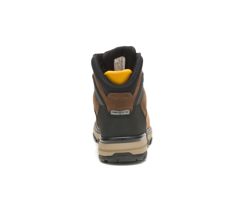 Caterpillar Excavator Superlite Waterdichte Thinsulate™ Carbon Composite Neus Werklaarzen Heren Donkerbruin | PUMRB-4731