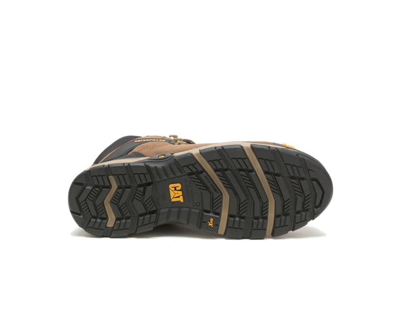Caterpillar Excavator Superlite Waterdichte Thinsulate™ Carbon Composite Neus Werklaarzen Heren Donkerbruin | PUMRB-4731