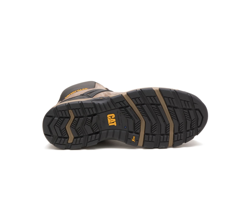 Caterpillar Excavator Superlite Waterdichte Carbon Composite Neus Werklaarzen Heren Bruin | VGRTH-7968
