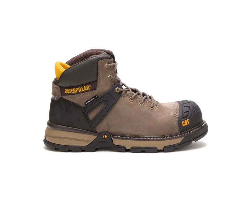 Caterpillar Excavator Superlite Waterdichte Carbon Composite Neus Werklaarzen Heren Bruin | VGRTH-7968