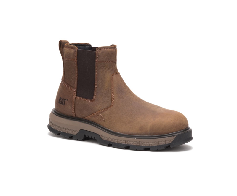 Caterpillar Exposition Chelsea Alloy Neus Werklaarzen Heren Bruin | AXZNG-9785