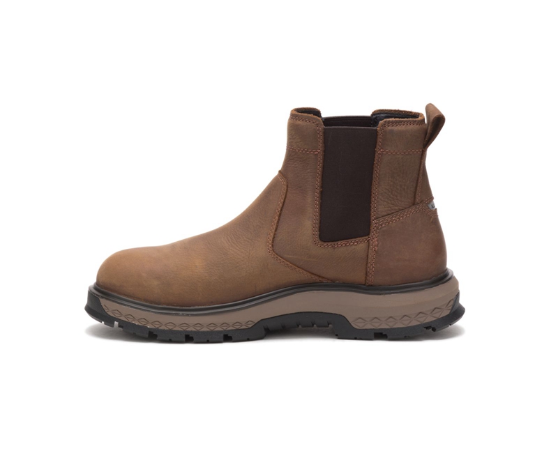 Caterpillar Exposition Chelsea Alloy Neus Werklaarzen Heren Bruin | AXZNG-9785