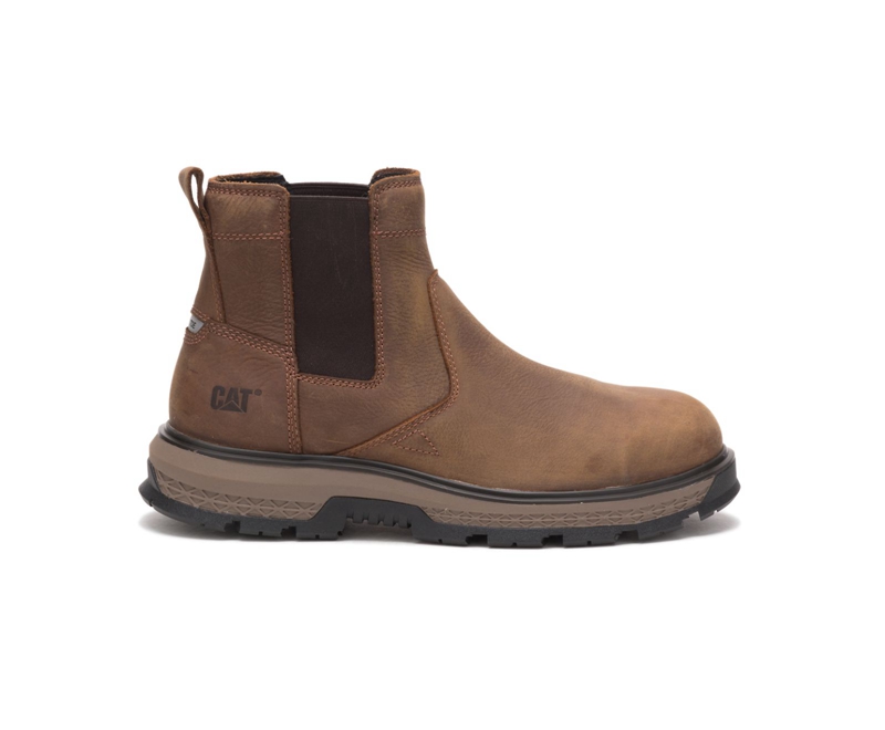 Caterpillar Exposition Chelsea Alloy Neus Werklaarzen Heren Bruin | AXZNG-9785