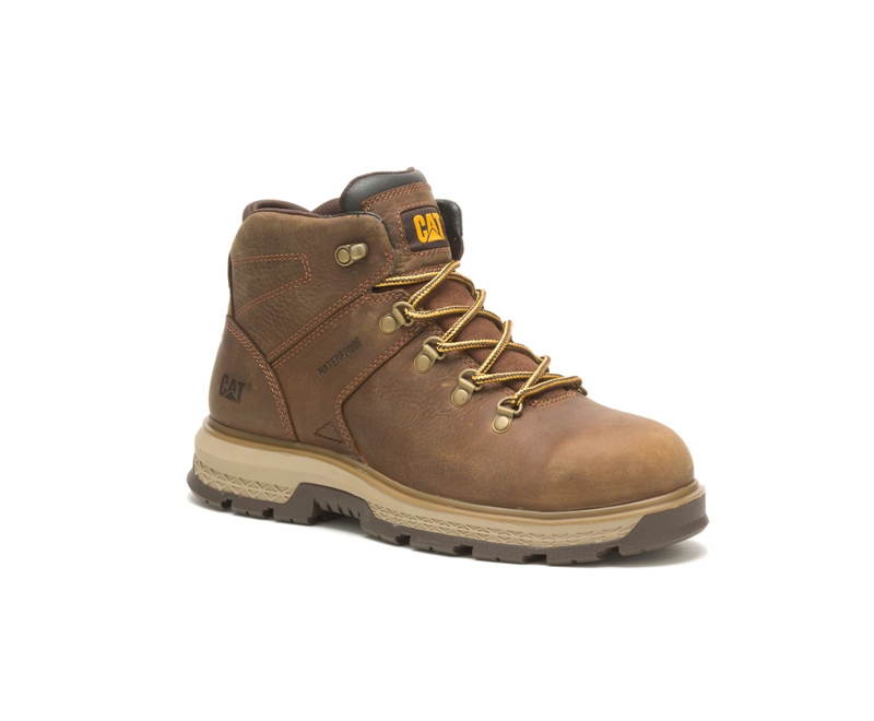 Caterpillar Exposition Hiker Waterdichte Alloy Neus Werklaarzen Heren Bruin | PVOQT-3614