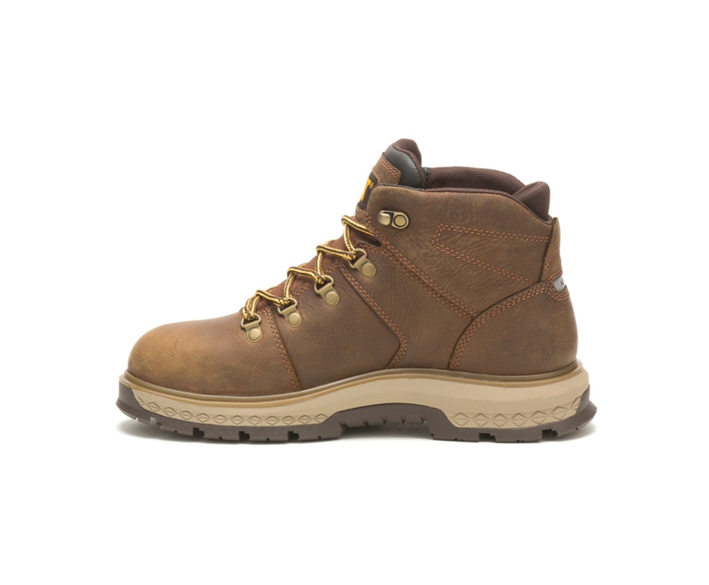 Caterpillar Exposition Hiker Waterdichte Alloy Neus Werklaarzen Heren Bruin | PVOQT-3614
