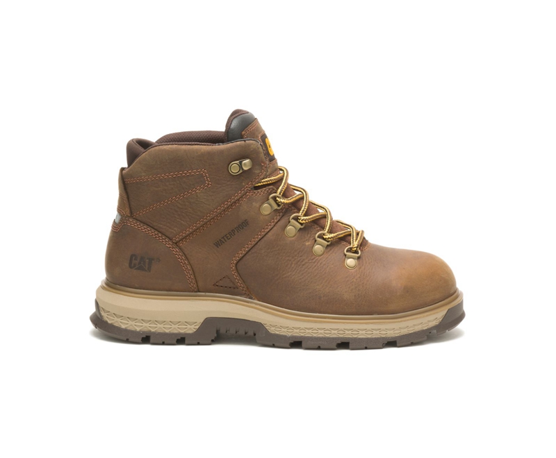Caterpillar Exposition Hiker Waterdichte Alloy Neus Werklaarzen Heren Bruin | PVOQT-3614