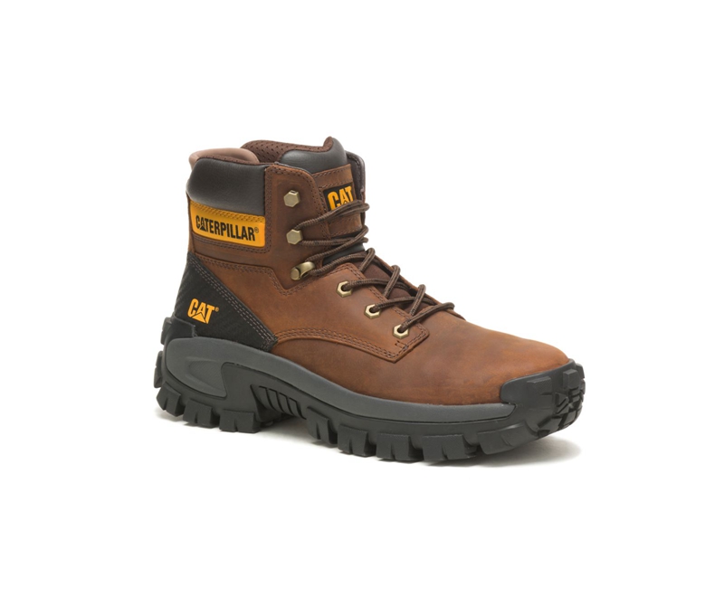 Caterpillar Invader Hi Steel Neus Werklaarzen Heren Donkerbruin | JYIGA-7681