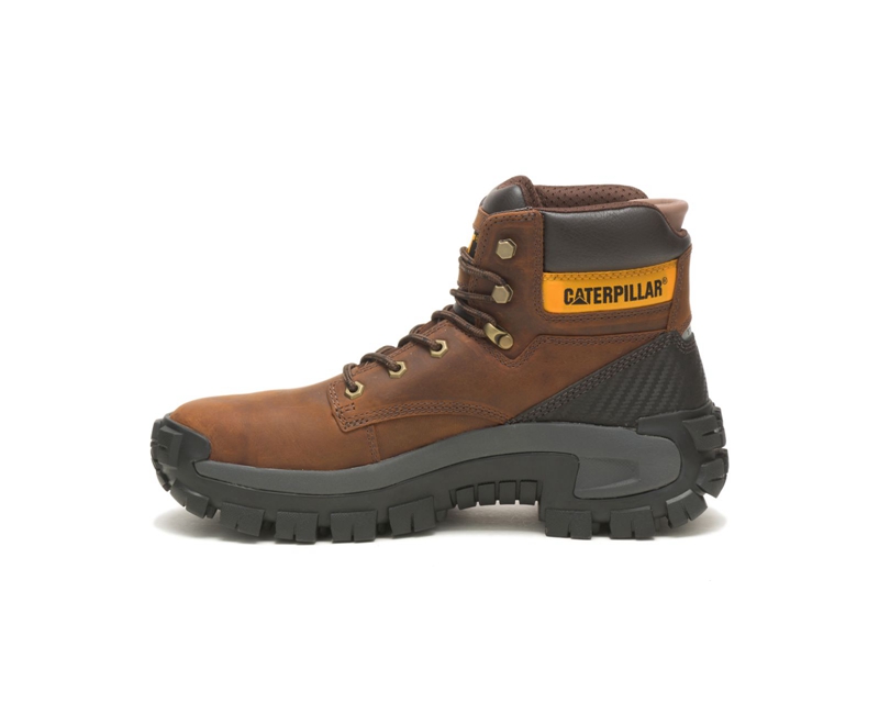 Caterpillar Invader Hi Steel Neus Werklaarzen Heren Donkerbruin | JYIGA-7681
