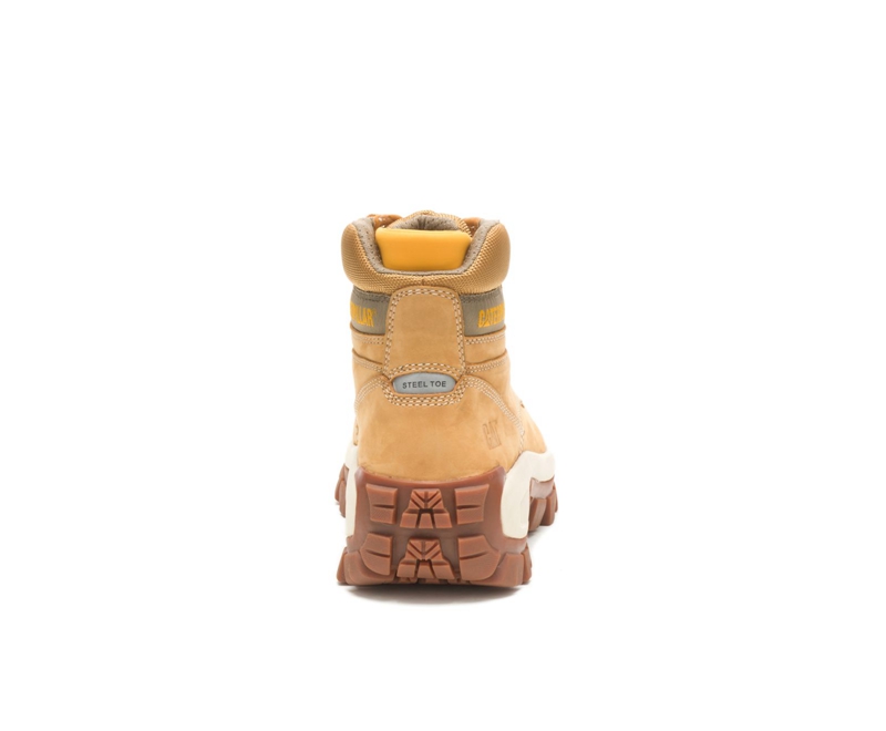 Caterpillar Invader Hi Steel Neus Werklaarzen Heren Oranje | YBFWM-3615