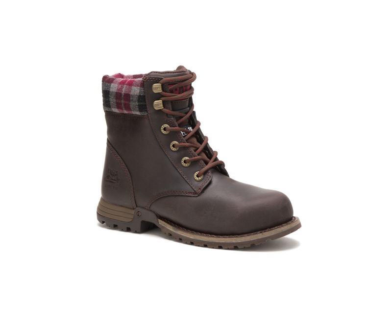 Caterpillar Kenzie Steel Neus Werklaarzen Dames Koffie | DPIQY-9654