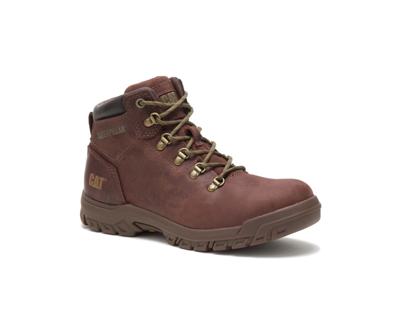 Caterpillar Mae Steel Neus Werklaarzen Dames Bruin | LTIVH-9358