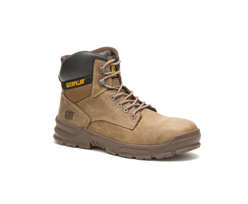 Caterpillar Mobilize Alloy Neus Werklaarzen Heren Khaki | DLUTK-8035
