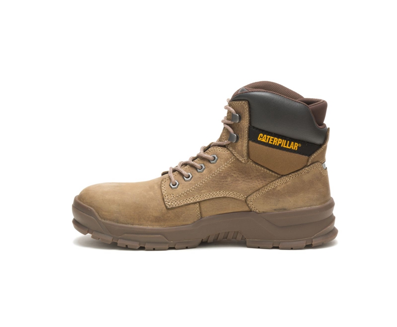 Caterpillar Mobilize Alloy Neus Werklaarzen Heren Khaki | DLUTK-8035