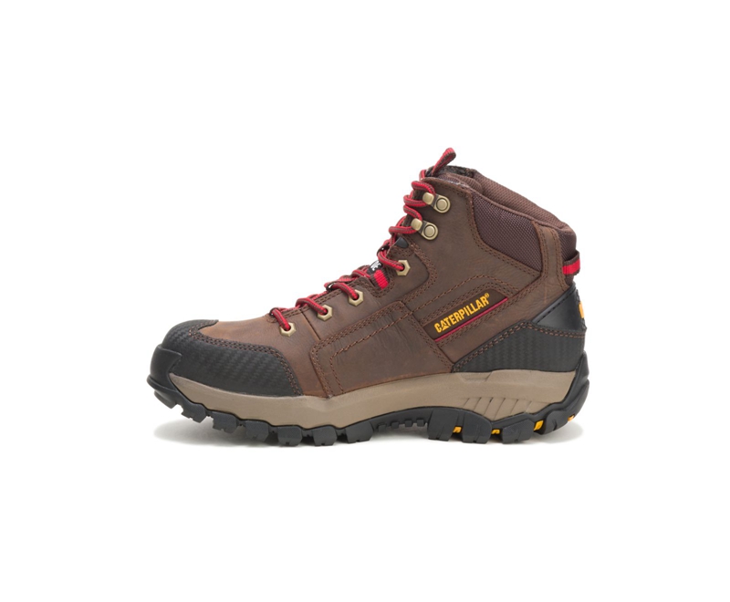 Caterpillar Navigator Mid Waterdichte Steel Neus Werklaarzen Heren Bruin | MUBRJ-6509