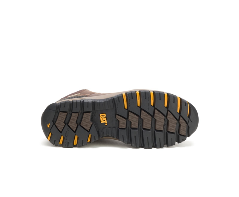Caterpillar Navigator Mid Waterdichte Steel Neus Werklaarzen Heren Bruin | MUBRJ-6509
