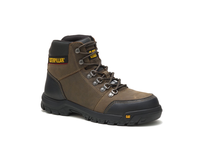 Caterpillar Outline Steel Neus Werklaarzen Heren Donkergrijs | GTLSC-5143