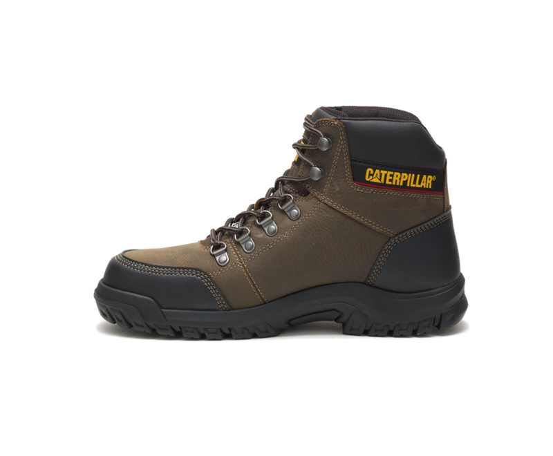 Caterpillar Outline Steel Neus Werklaarzen Heren Donkergrijs | GTLSC-5143