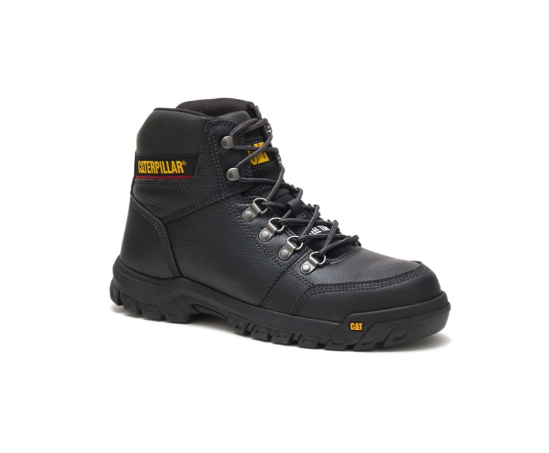 Caterpillar Outline Steel Neus Werklaarzen Heren Zwart | MHGCT-6305