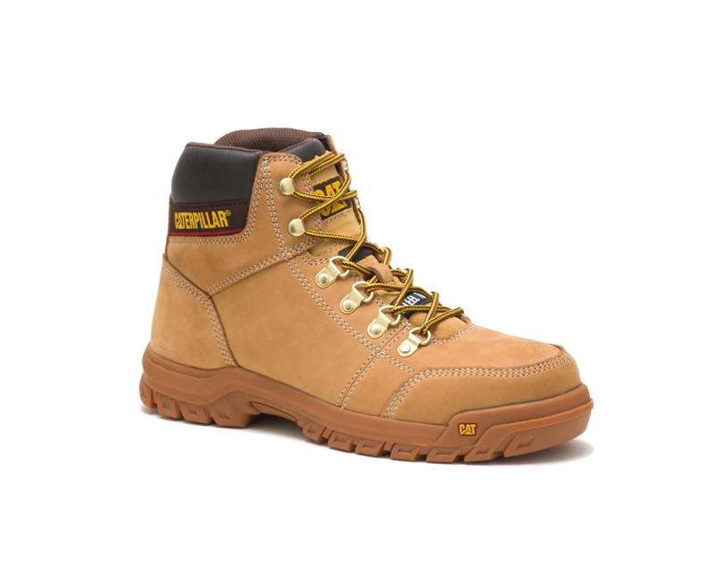 Caterpillar Outline Steel Neus Werklaarzen Heren Oranje | YOZSU-0348