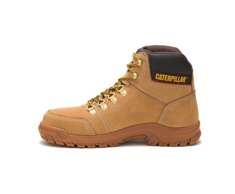 Caterpillar Outline Steel Neus Werklaarzen Heren Oranje | YOZSU-0348