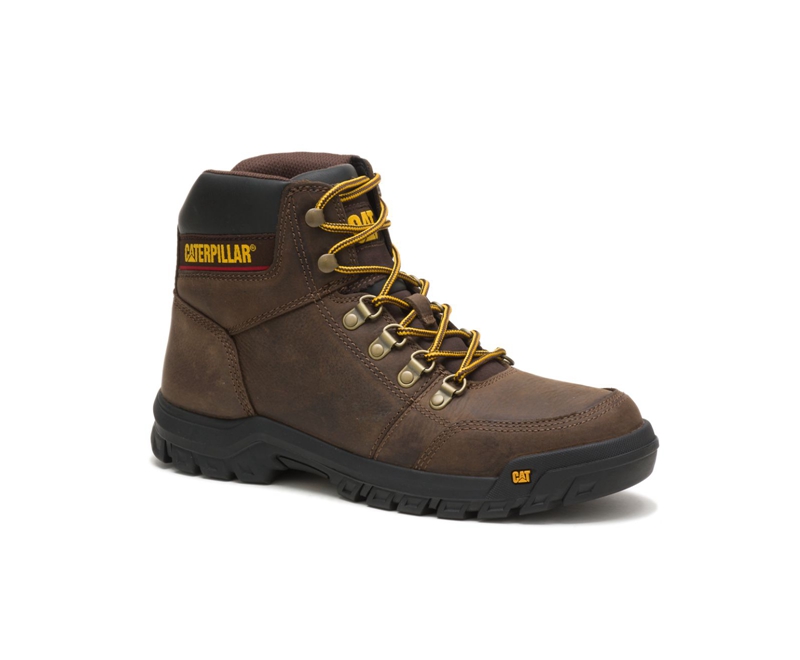 Caterpillar Outline Werklaarzen Heren Bruin | VRJXZ-5218